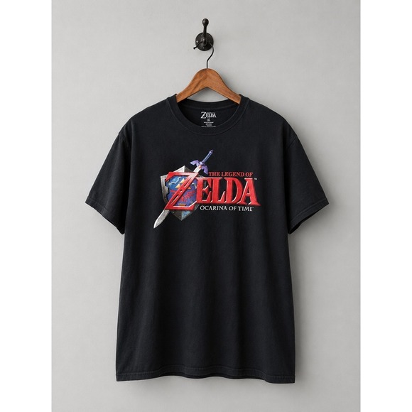 Nintendo Other - Nintendo Zelda Ocarina of Time T Shirt XL‎ Black Graphic Tee 2021 Gamer Video